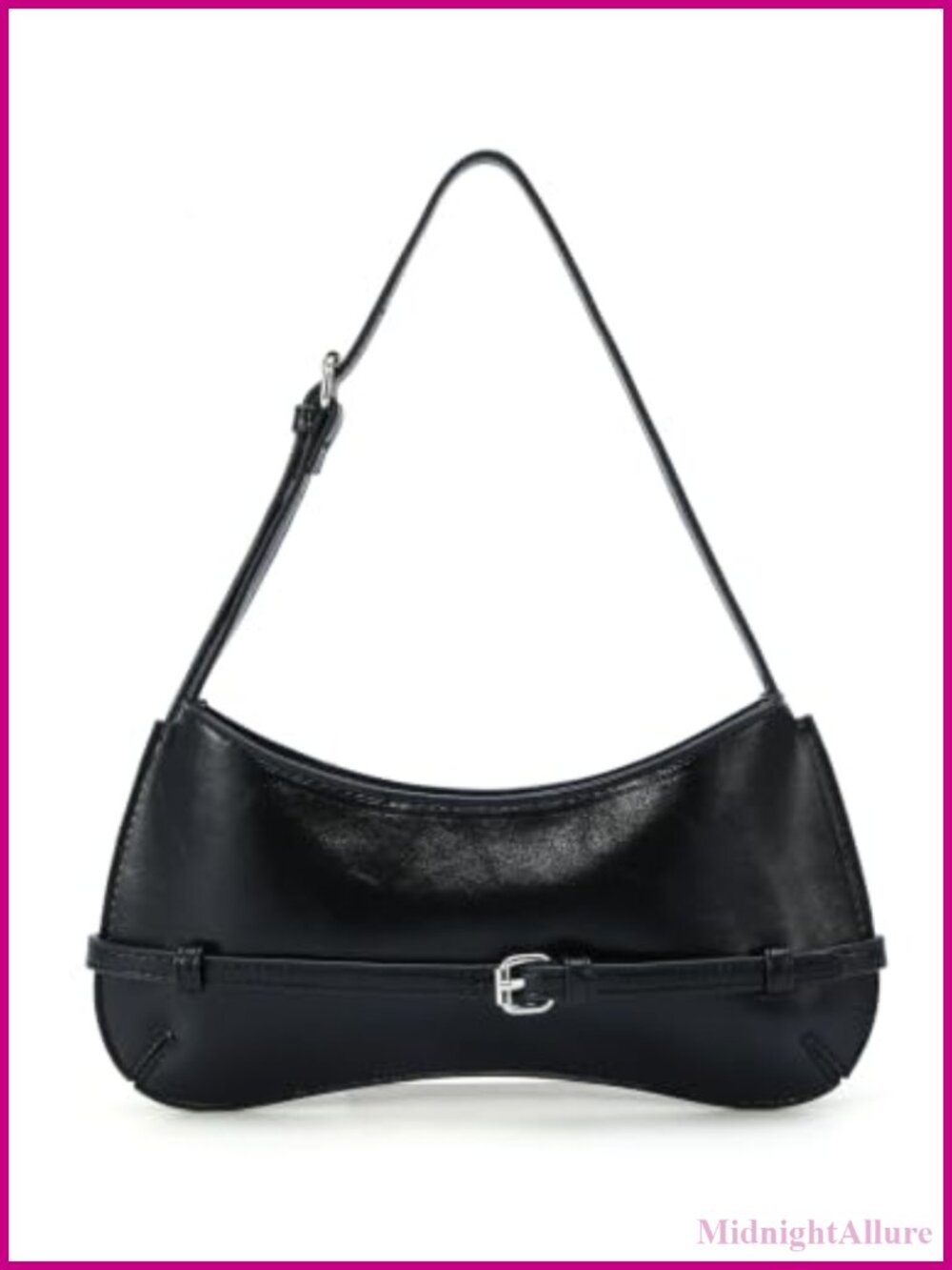 Mini Shoulder Bag Vegan Leather Underarm Purse Cute Hobo